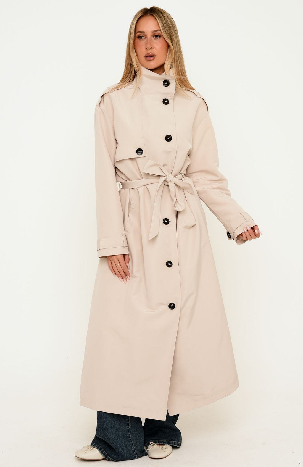 Trending Araminta Trench Coat Beige