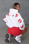 Trending Serving Up Cropped Hoodie Grey Marle