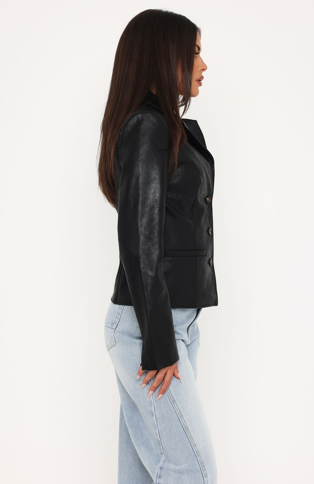 Trending Classic Babe PU Jacket Black