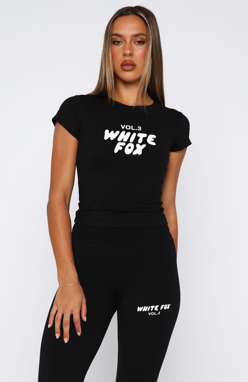 Trending Offstage Fitted Baby Tee Monochrome