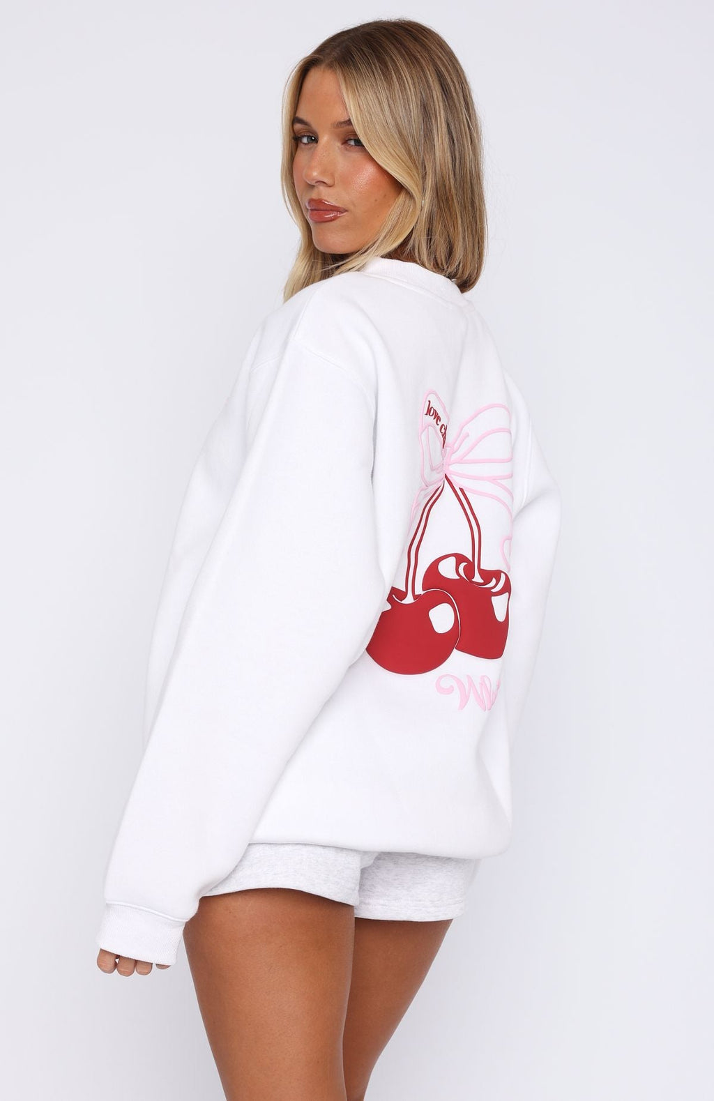 Trending Fell So Hard Oversized Sweater White