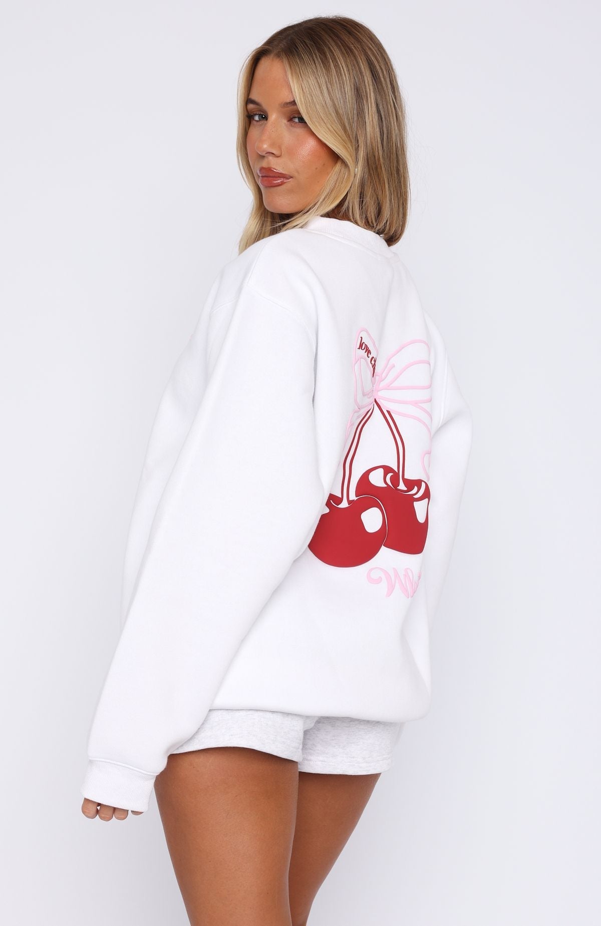 Trending Fell So Hard Oversized Sweater White
