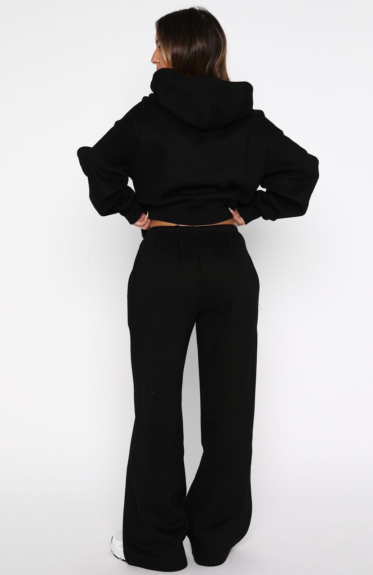 Trending Test Drive Wide Leg Sweatpants Black