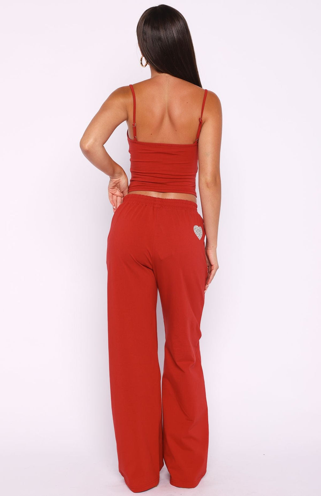 Trending Heart Gone Wild Track Pants Red