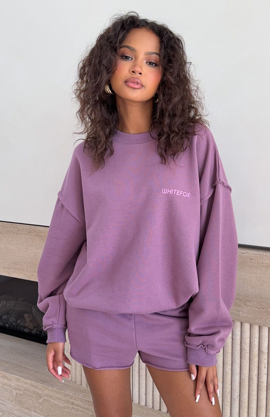 Trending On My Own Terms Oversized Drop Shoulder Sweater Dusty Plum