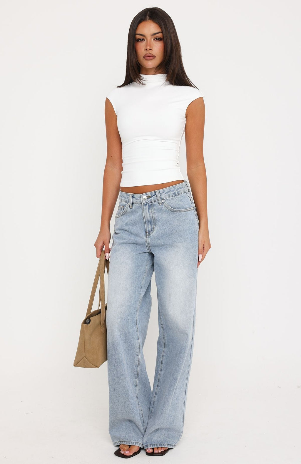 Trending No Apologies Needed High Neck Top White