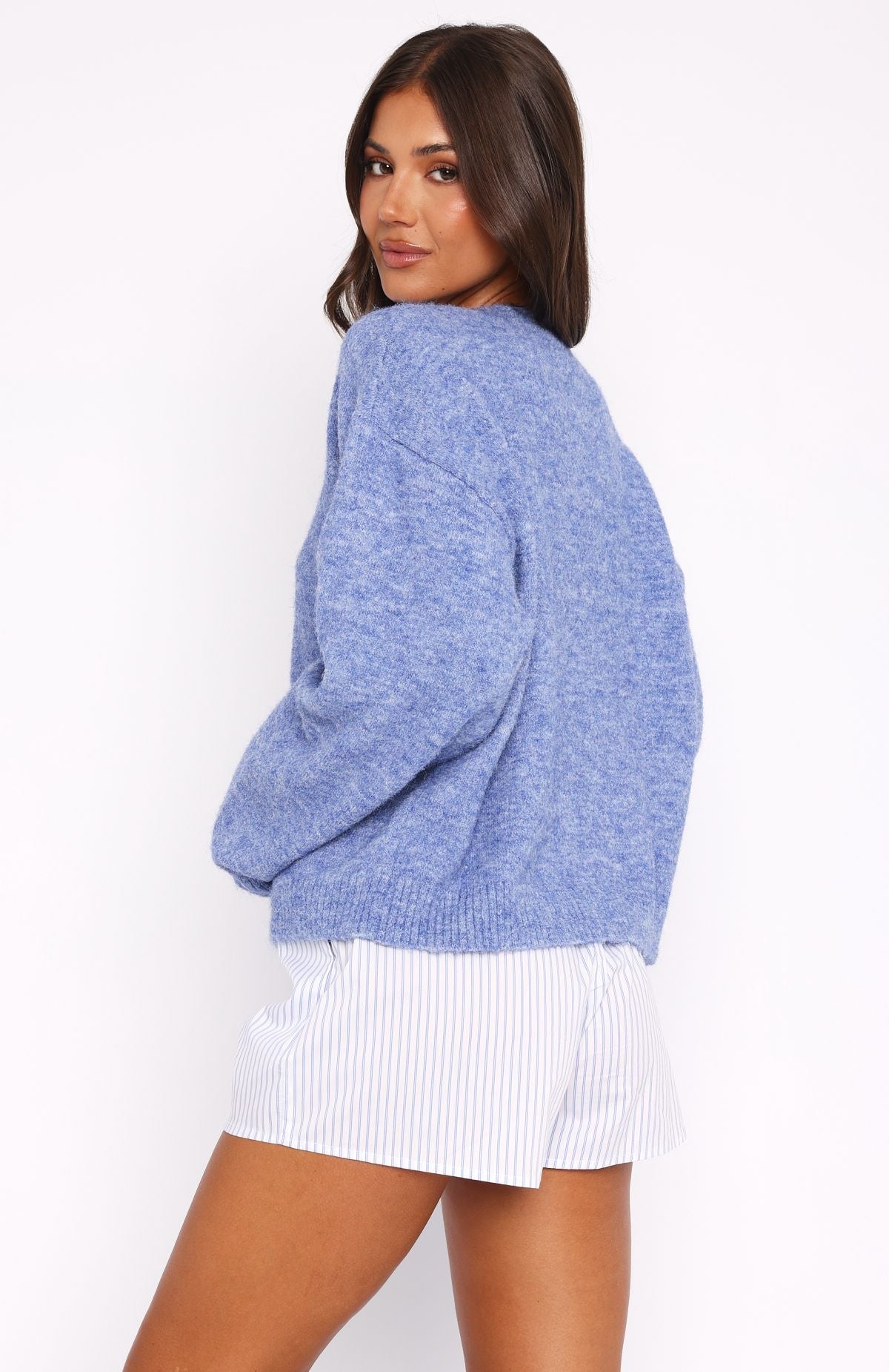 Trending Warm Whispers Knit Sweater Cornflower Blue