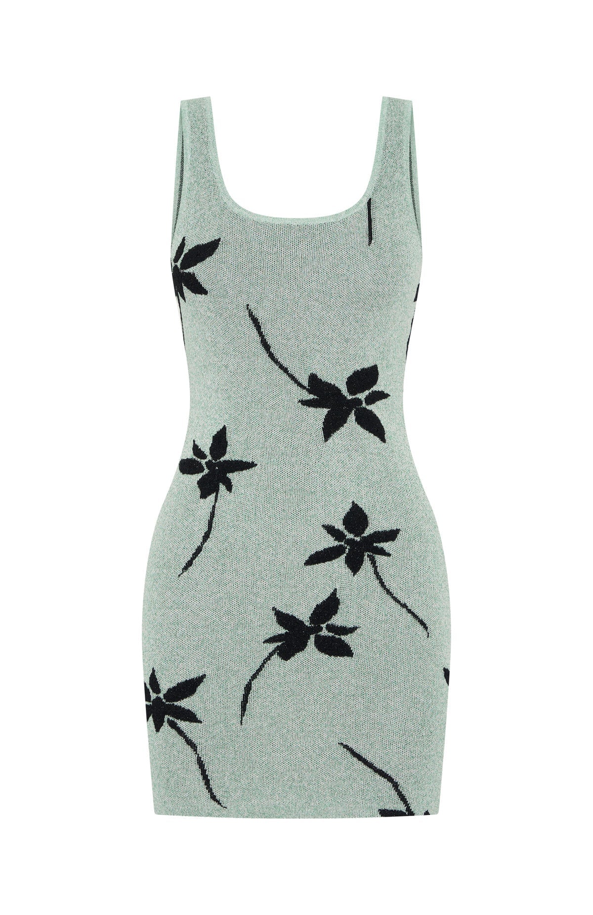 Trending Sheer Bliss Knit Mini Dress Mint