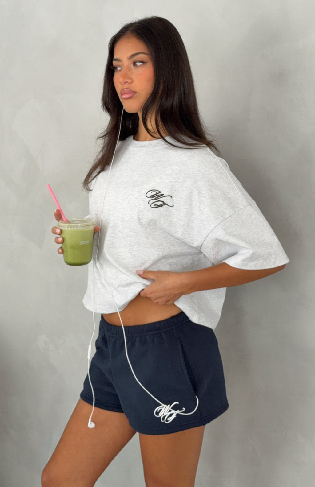 Trending Studio 17 Raven Boxy Oversized Tee Grey Marle