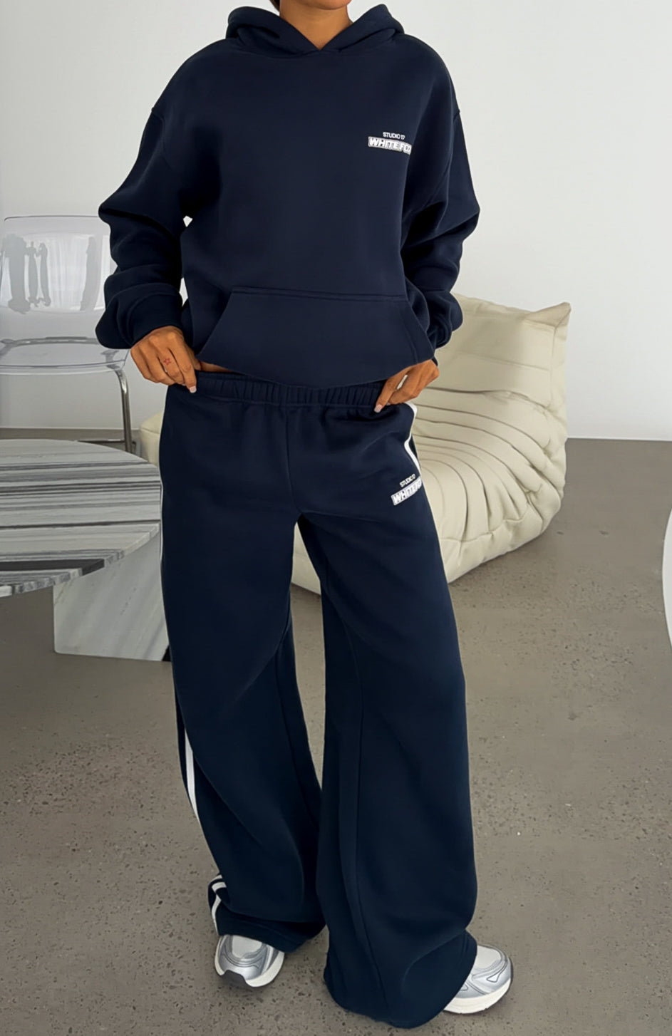 Trending Studio 17 Spencer Oversized Hoodie Navy