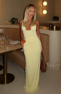 Trending Say What You Feel Halter Maxi Dress Lemon