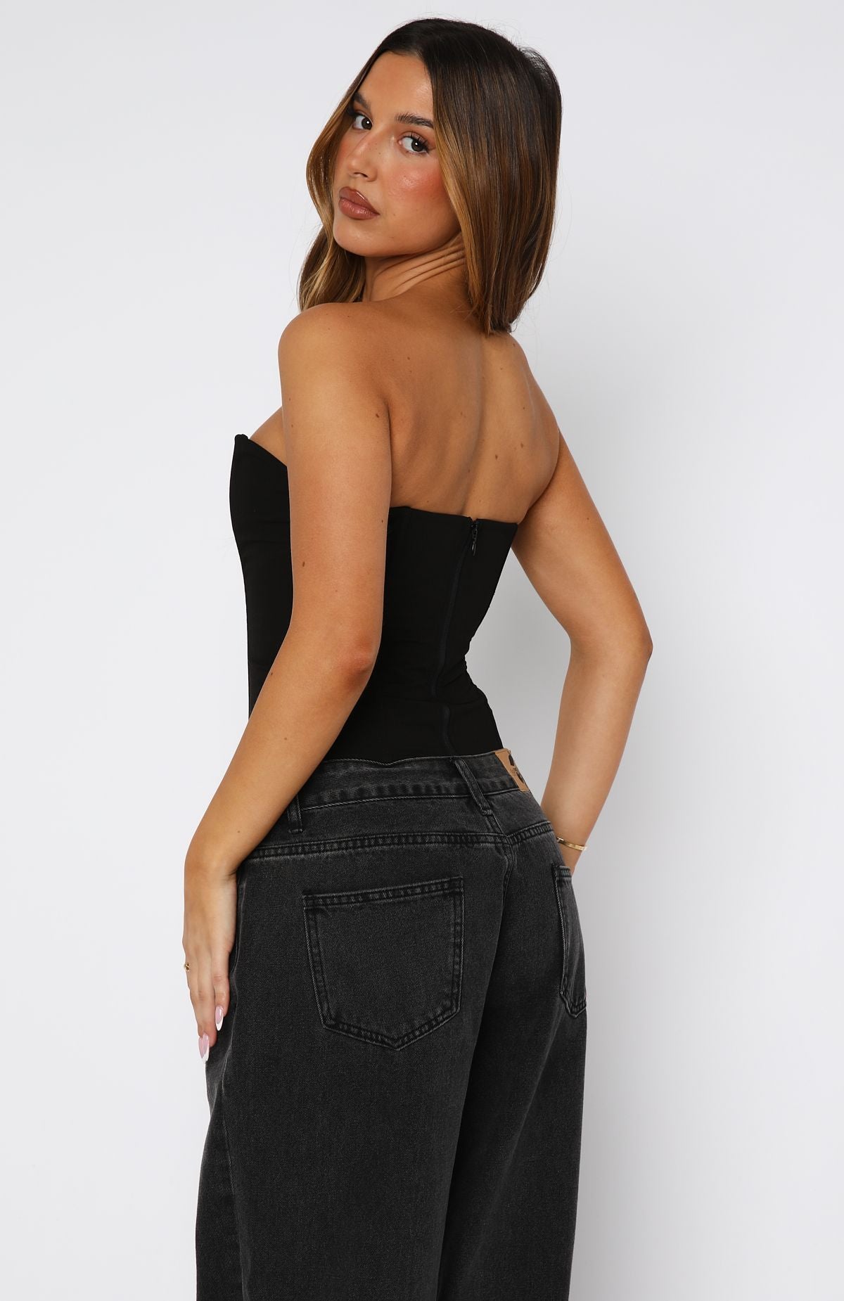 Trending On The Town Bustier Black