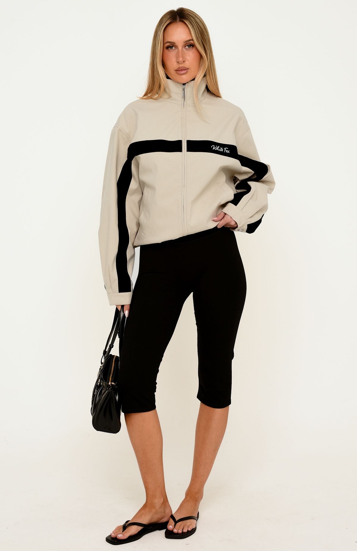 Trending Wilhemina Funnel Neck Jacket StoneBlack