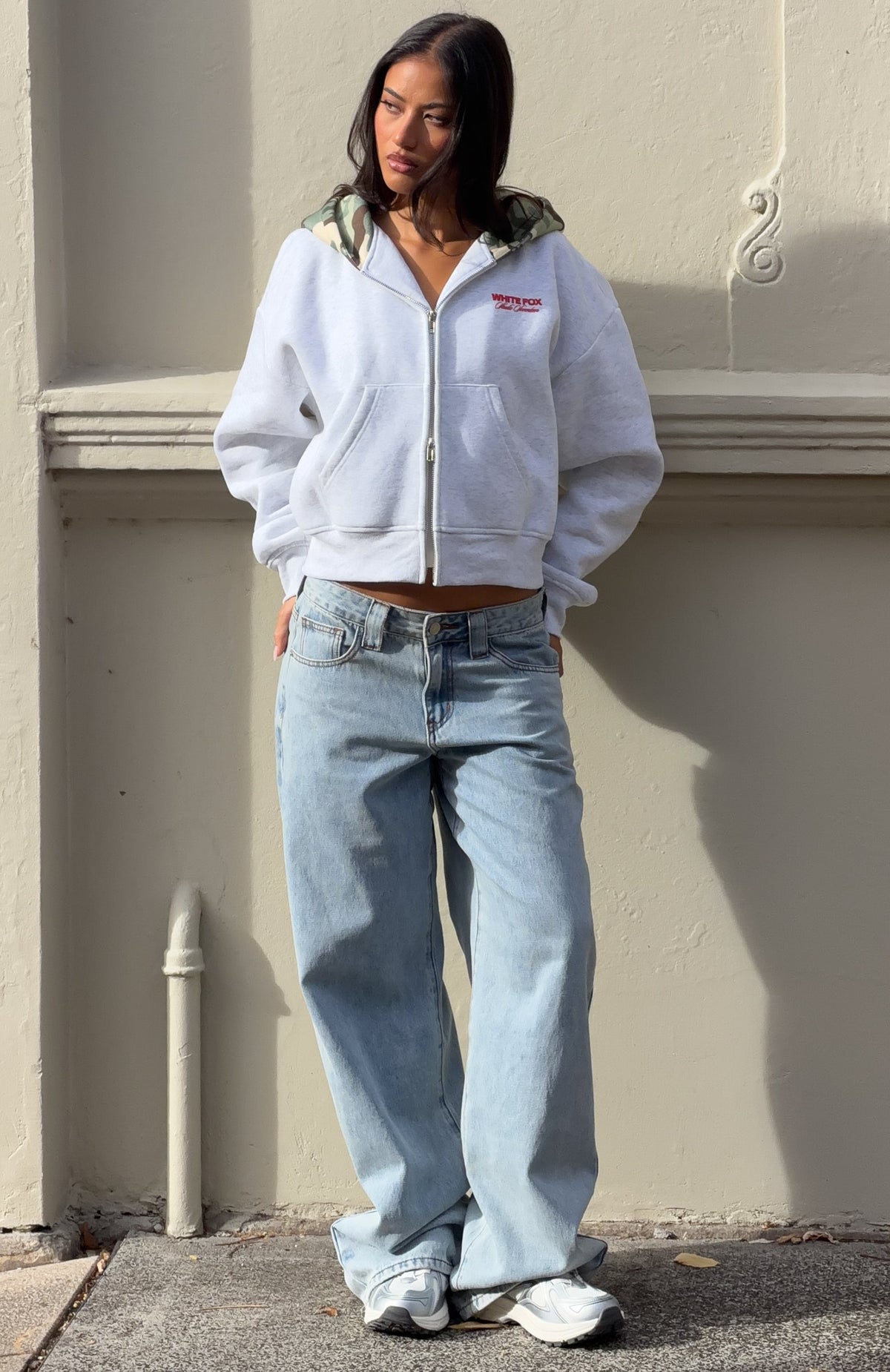Trending Studio 17 Winona Boxy Zip Front Hoodie Grey Marle
