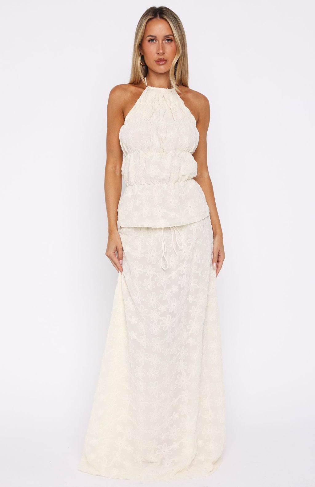 Trending Slay Today Halter Top Cream