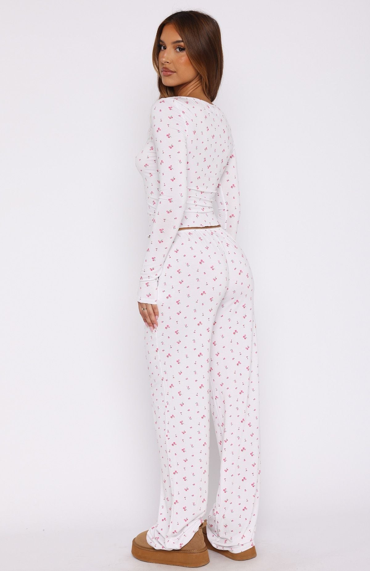Trending Dreamy Pyjama Pants Pink Blossom