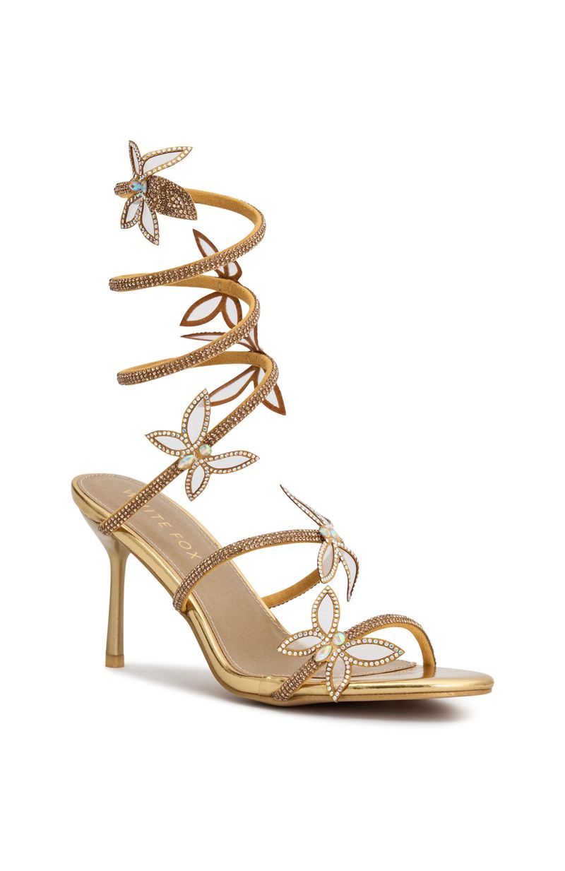 Trending Shai Diamante Wrap Heels Gold