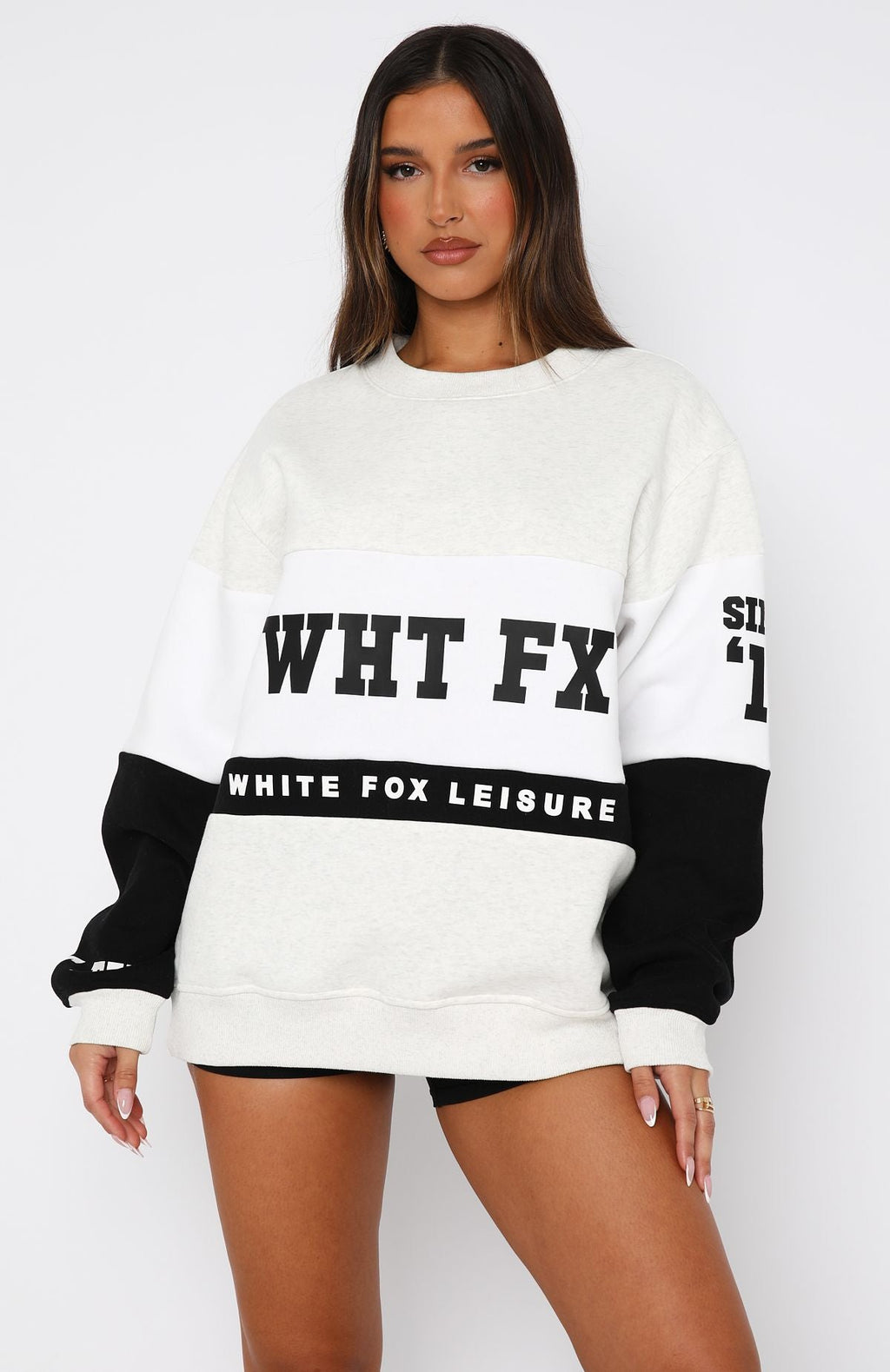 Trending Latest And Greatest Oversized Sweater Grey MarleBlack
