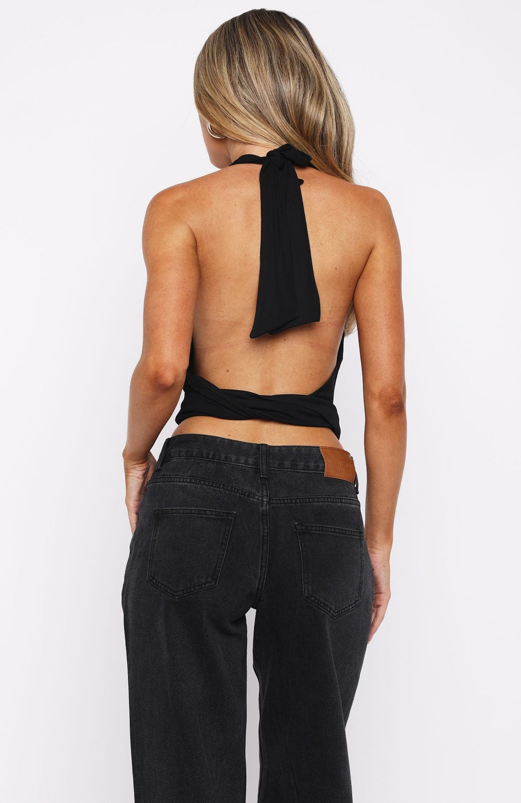 Trending Love Me In Light Halter Top Black