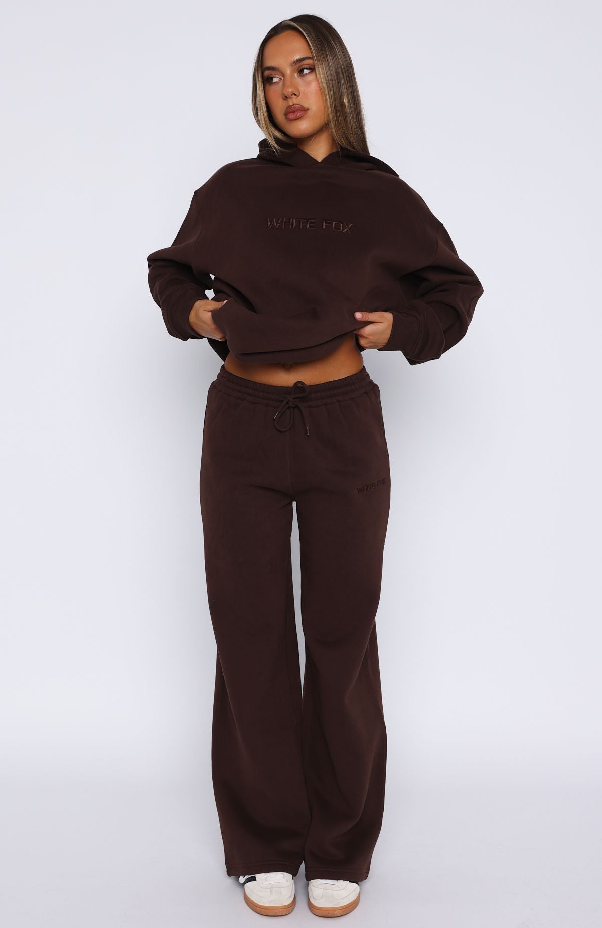 Trending Stay Lifted Wide Leg Sweatpants Bitter Chocolate