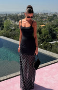 Trending VIP Access Maxi Dress BlackWhite Polka Dot
