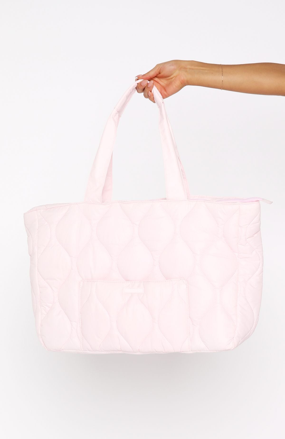 Trending Always Moving Quilted Tote Bag Ballet Pink