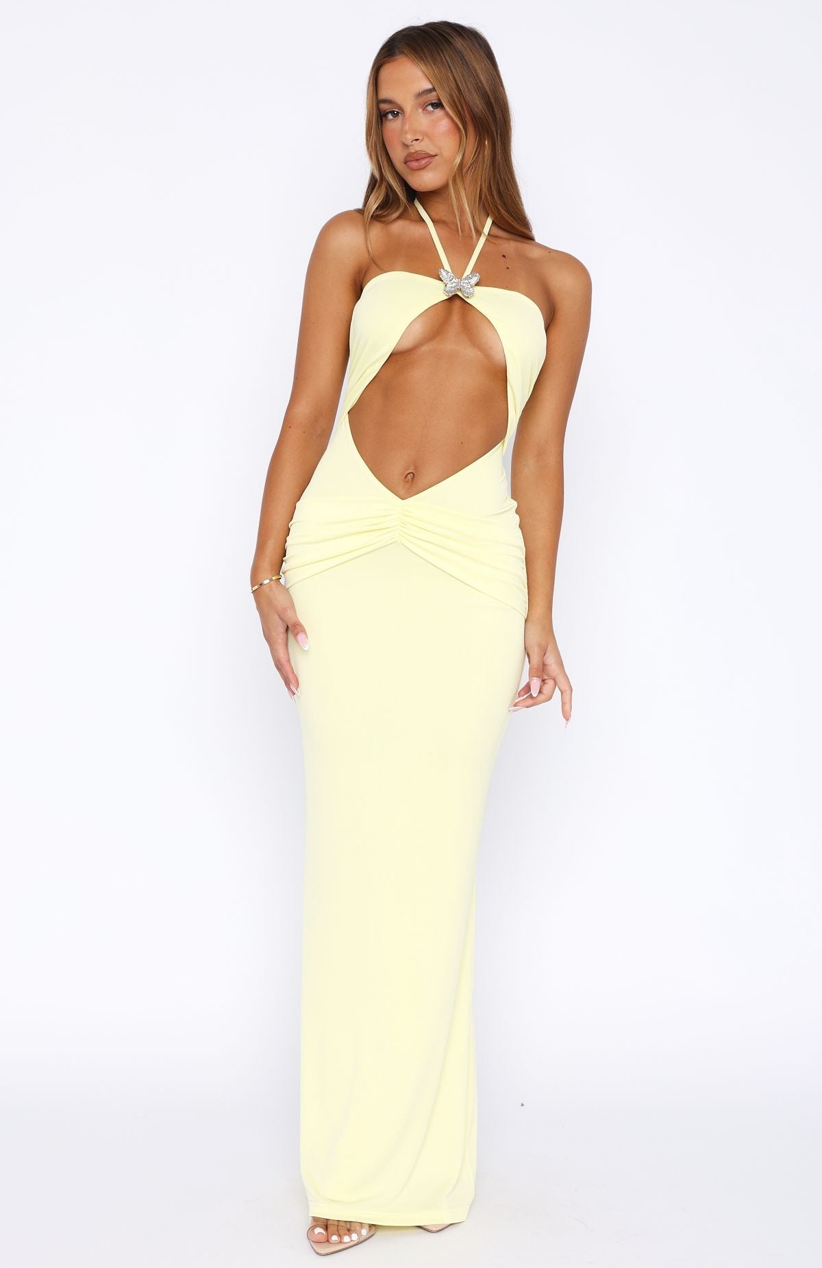 Trending Dont Take Too Long Maxi Dress Lemon