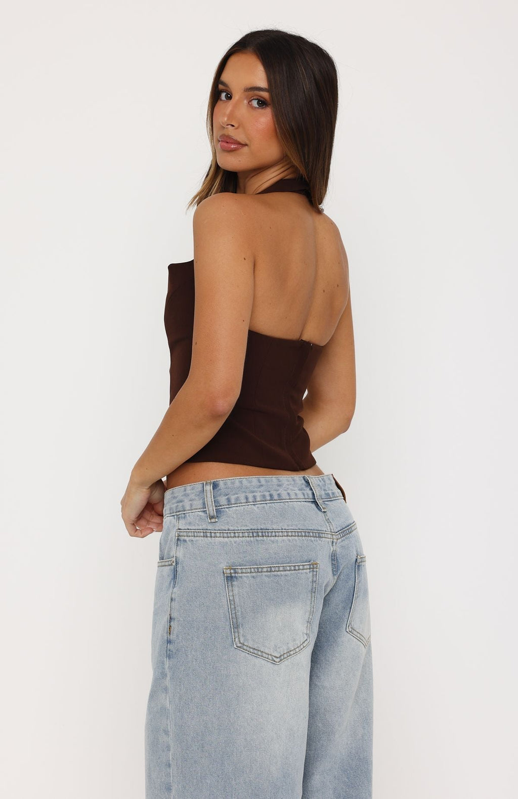 Trending Heart On The Line Bustier Chocolate