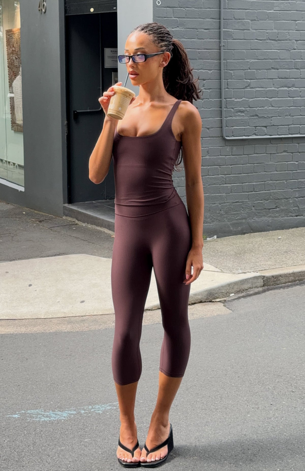 Trending More To You Active Tank Dark Chocolate