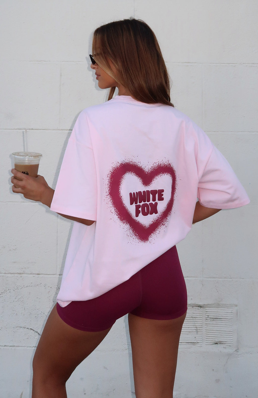 Trending 11th Street City Girl At Heart Oversized Tee Strawberry Whip