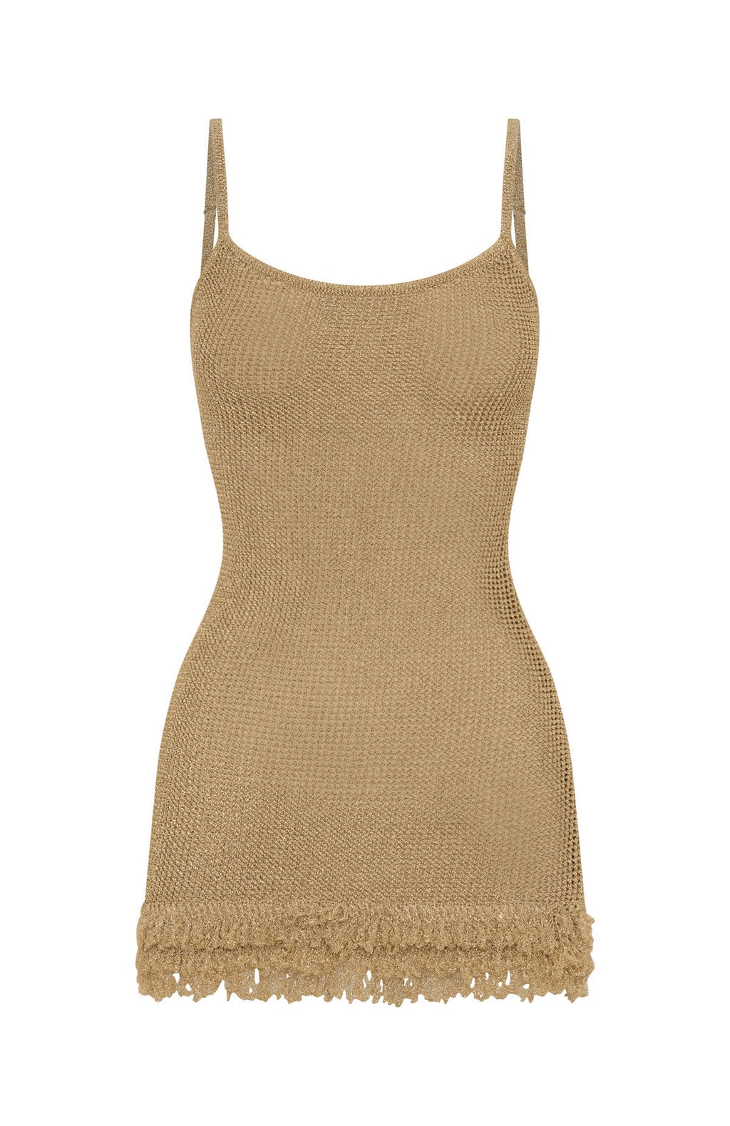 Trending Keeping Me Awake Knit Mini Dress Gold