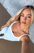 Trending Nows The Time Active Tank Baby BlueWhite