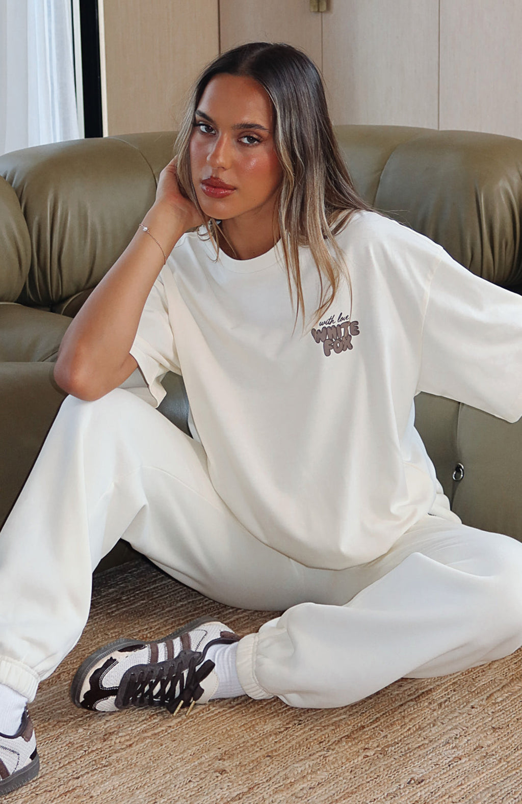 Trending With Love Always Oversized Tee Cream