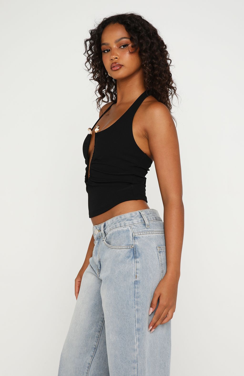Trending The Less I Know Halter Top Black