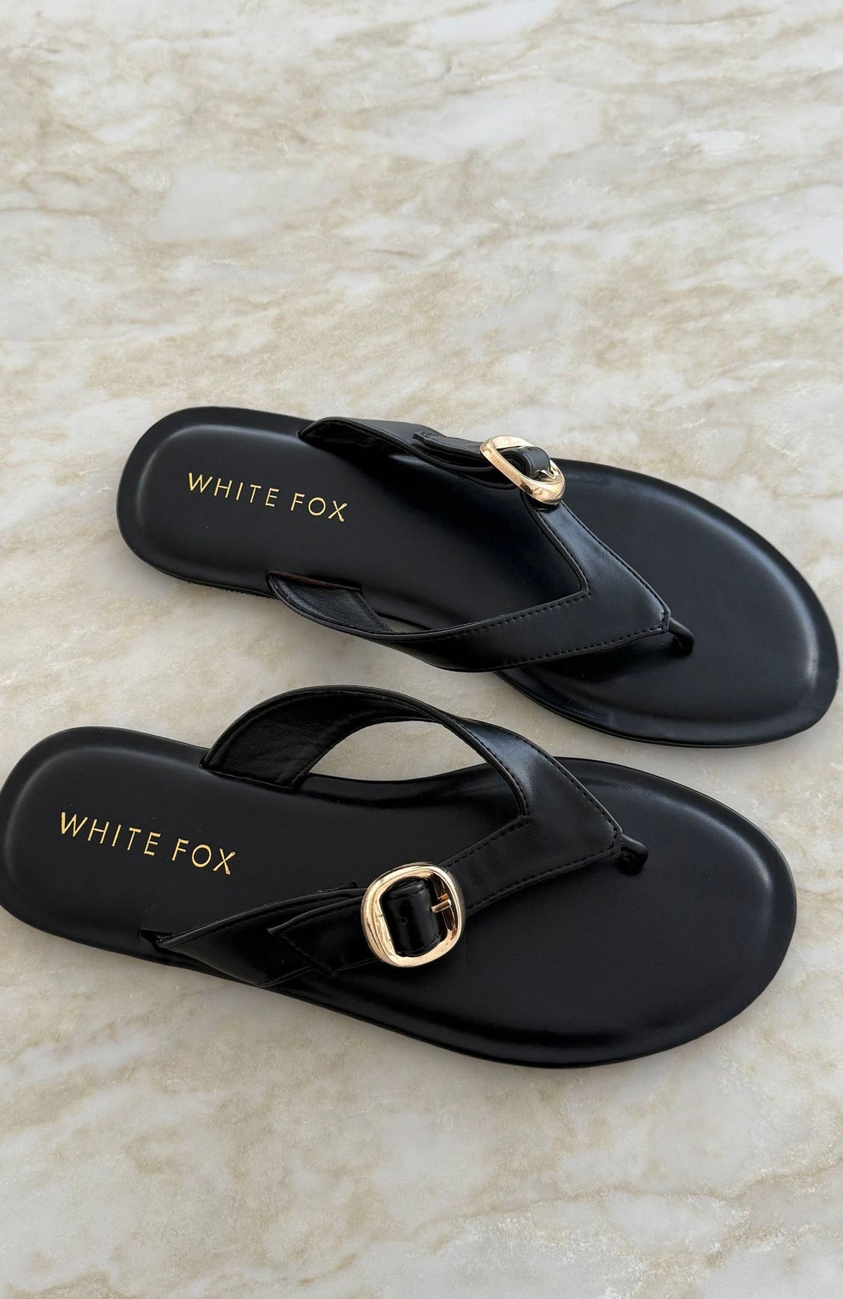 Trending Tarrant Thong Sandals Black PU