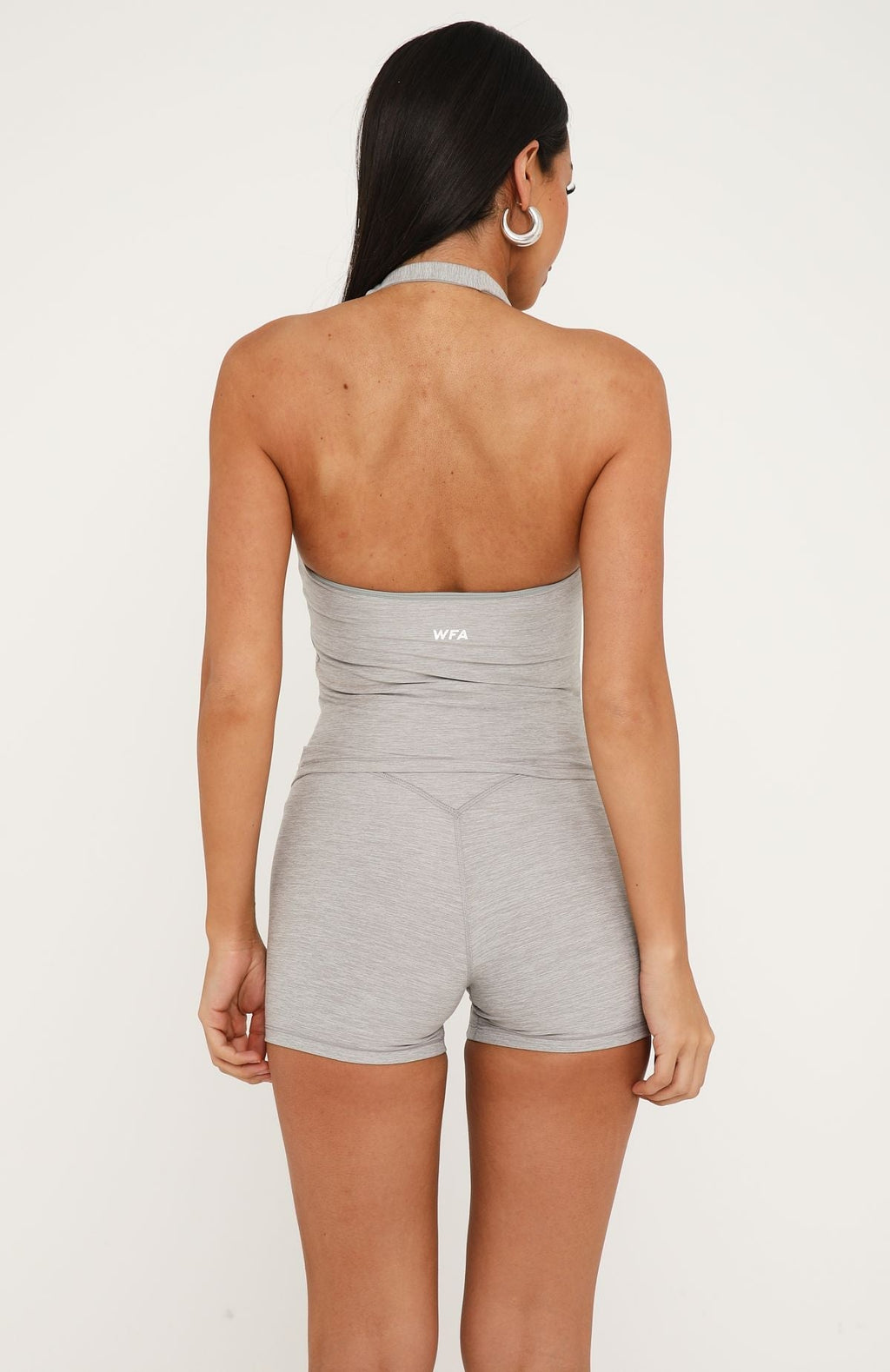 Trending Peak High Waisted 3 Shorts Grey Marle