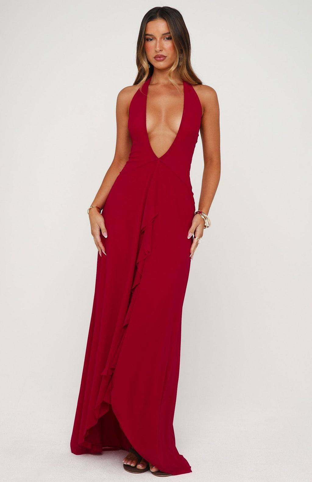 Trending Sun Glam Maxi Dress Dragonfruit