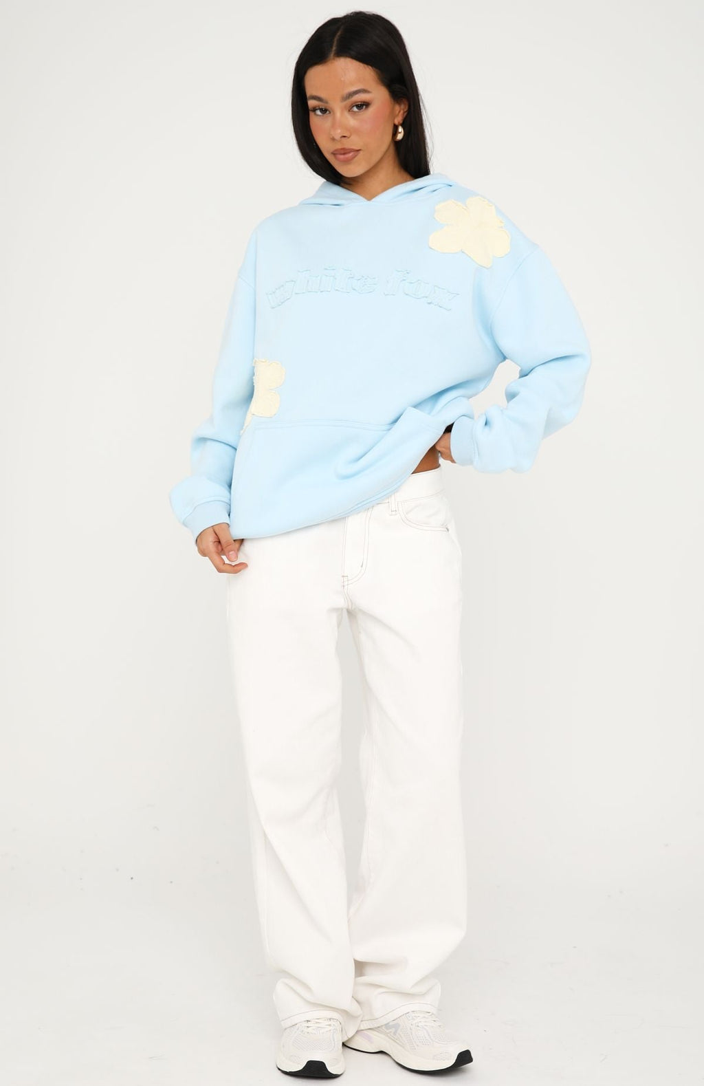 Trending Sunkissed Bloom Oversized Hoodie Blue