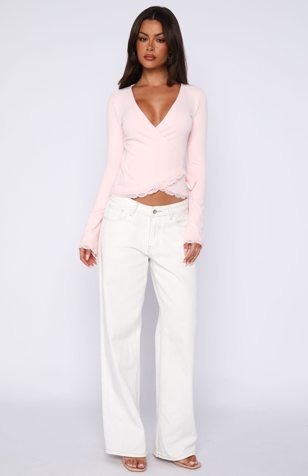 Trending Cater To You Long Sleeve Top Baby Pink