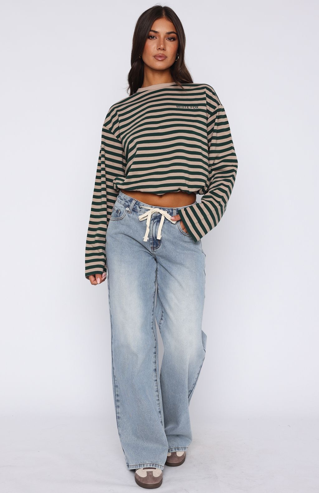 Trending Kendall Mid Rise Wide Leg Jeans Light Blue
