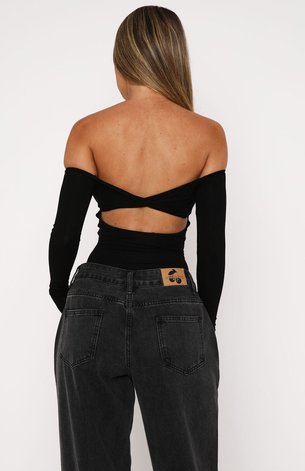 Trending Confidence Check Long Sleeve Bodysuit Black