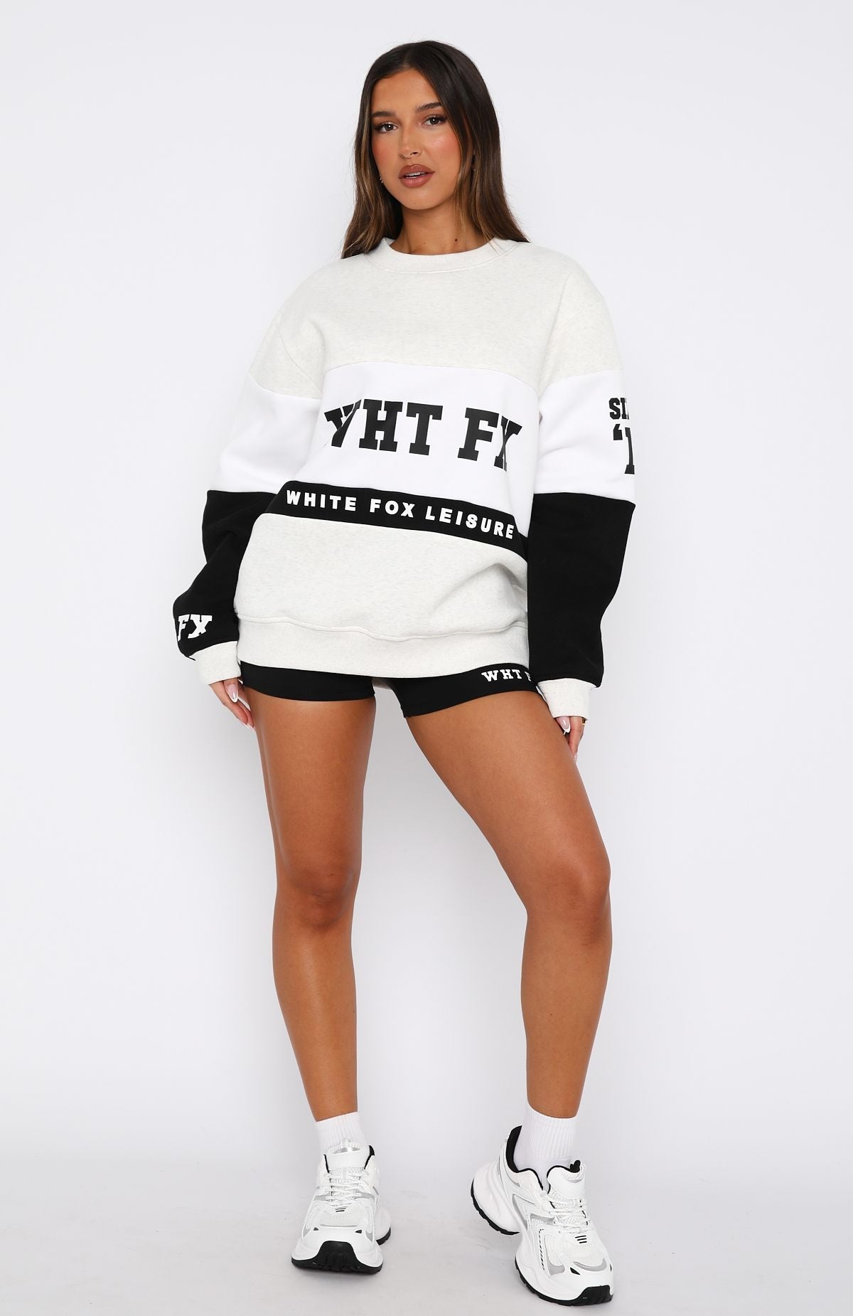 Trending Latest And Greatest Oversized Sweater Grey MarleBlack
