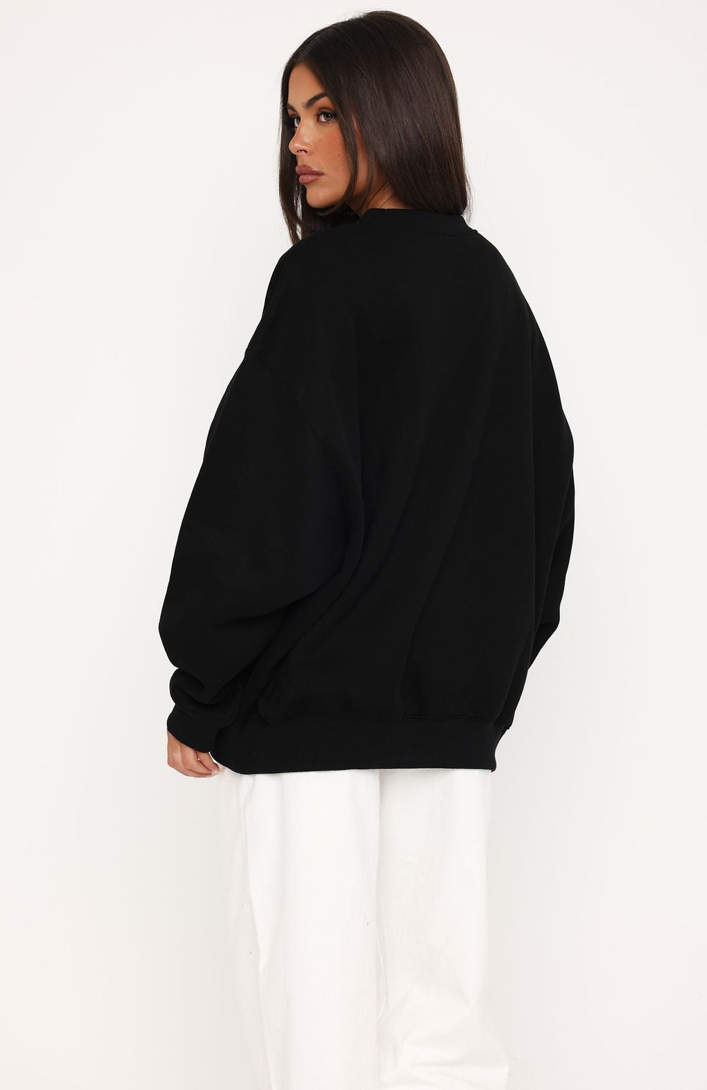 Trending Take Another Chance Oversized Drop Shoulder Sweater Black