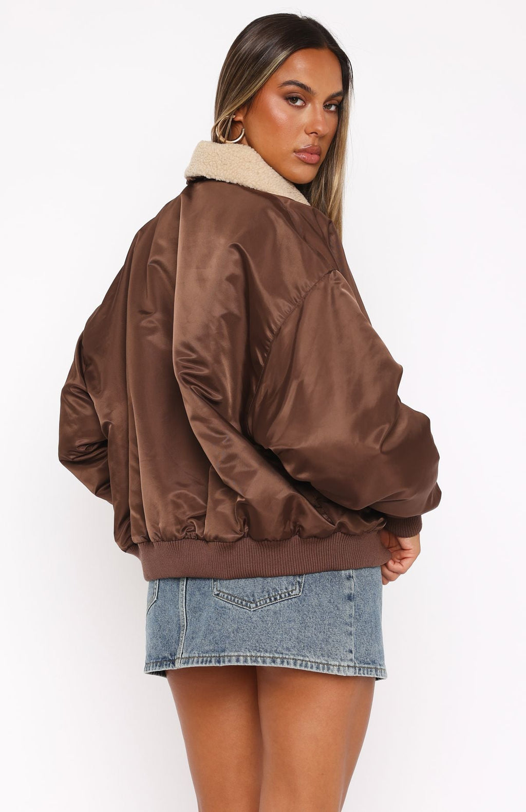 Trending No Airtime Bomber Jacket Chocolate
