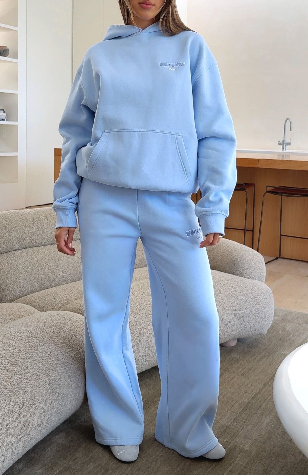 Trending Vol. 1 Wide Leg Sweatpants Blue