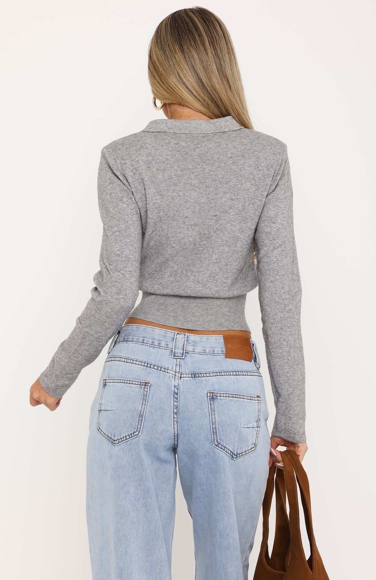 Trending Hard To Impress Long Sleeve Knit Top Grey Marle
