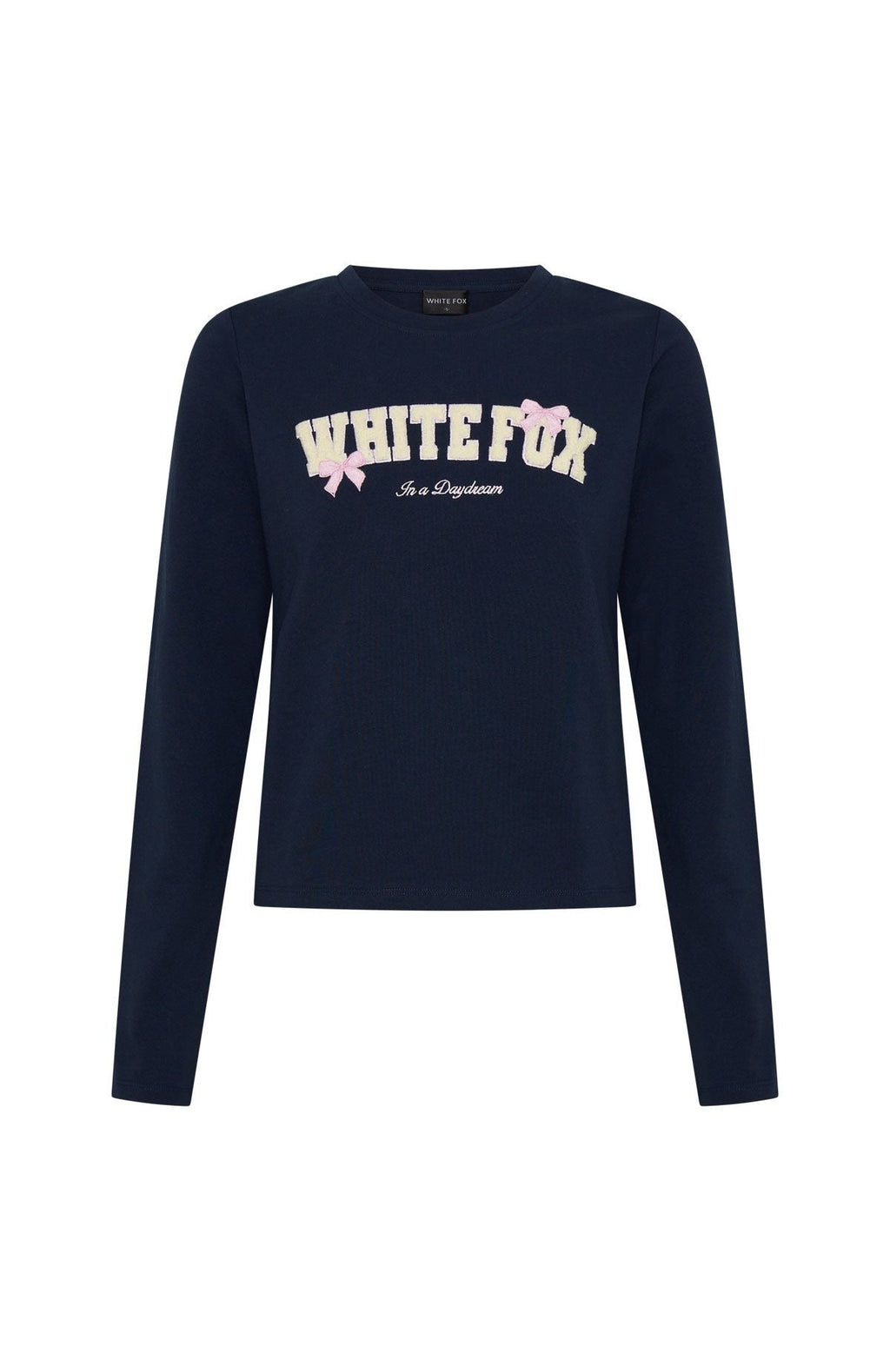 Trending Daydreamers Madeline Long Sleeve Baby Tee Navy