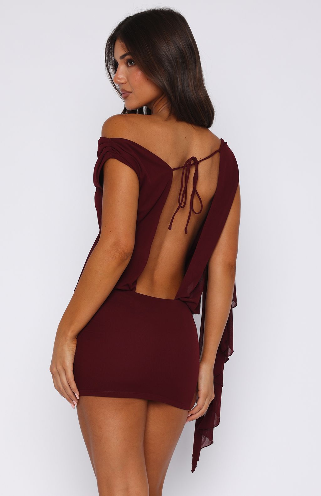 Trending Sicilian Dreams Mini Dress Wine