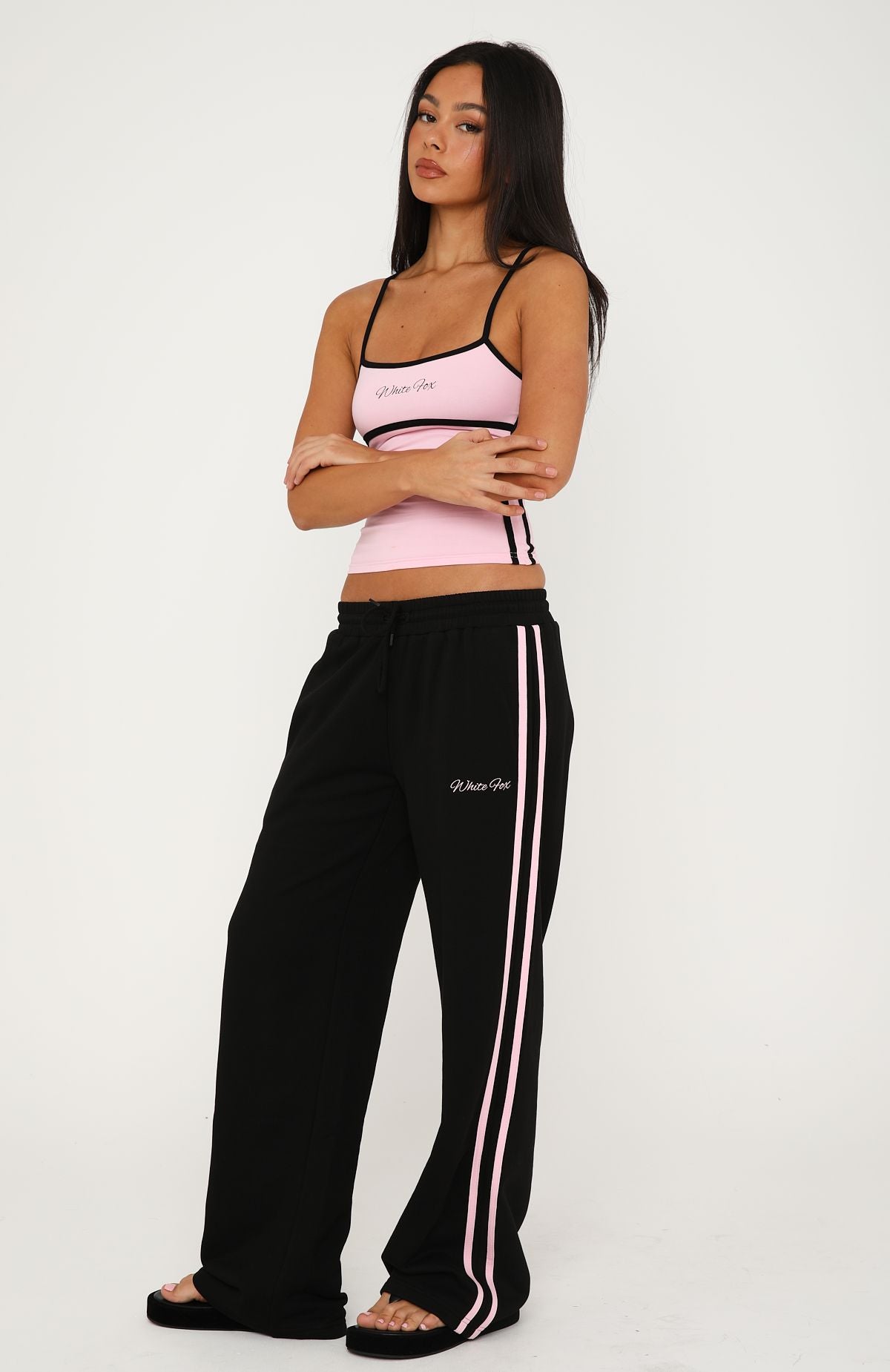 Trending Breaking Your Heart Track Pants Black