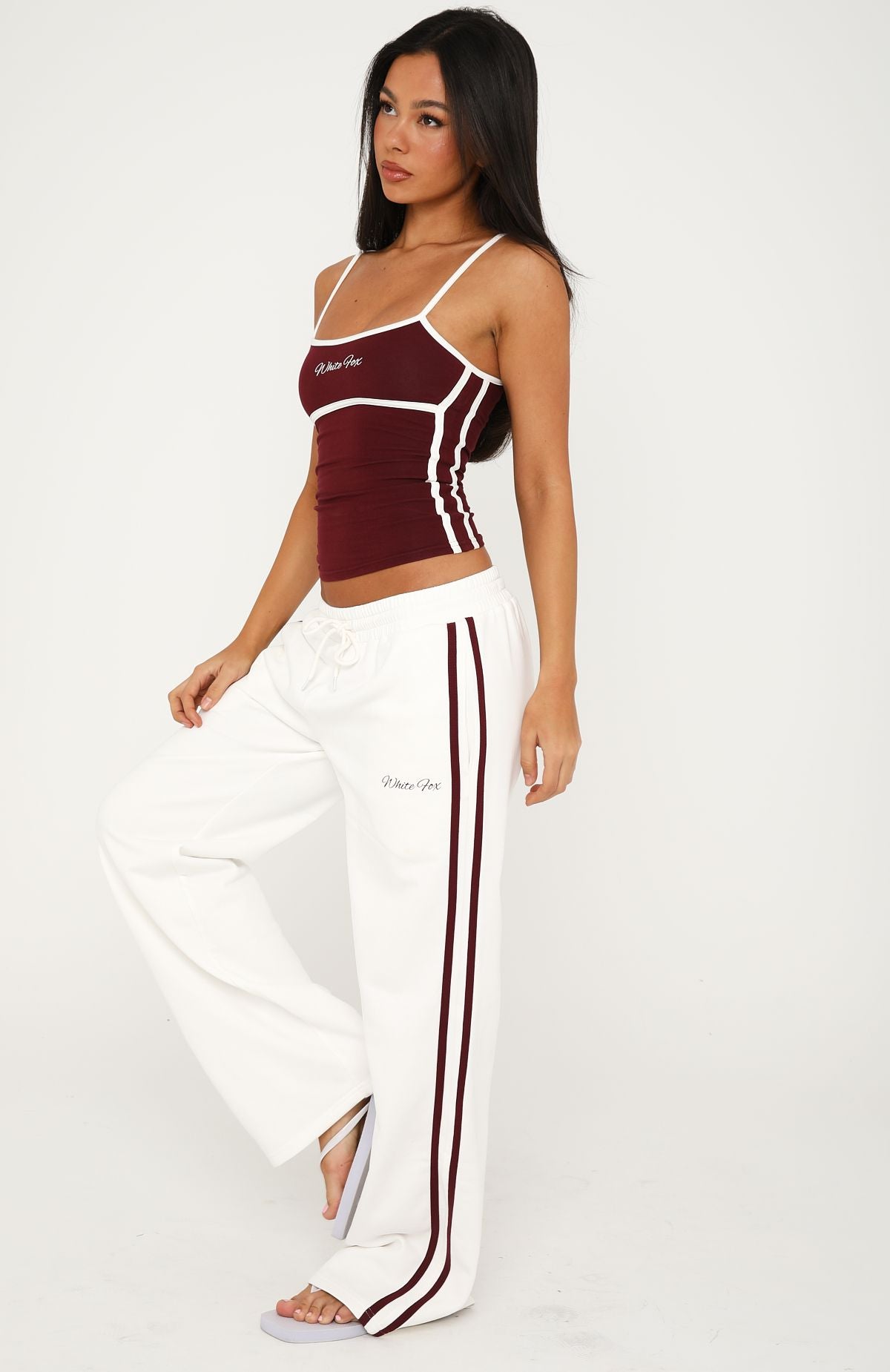 Trending Breaking Your Heart Track Pants White